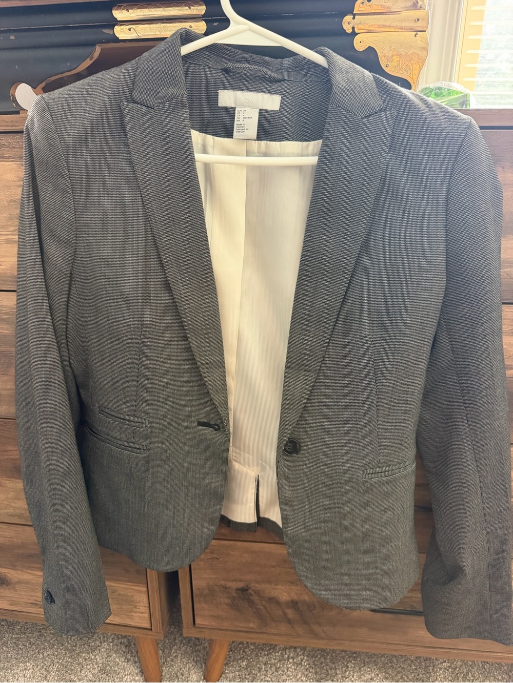 H&M Fitted Gray Blazer - Unbranded